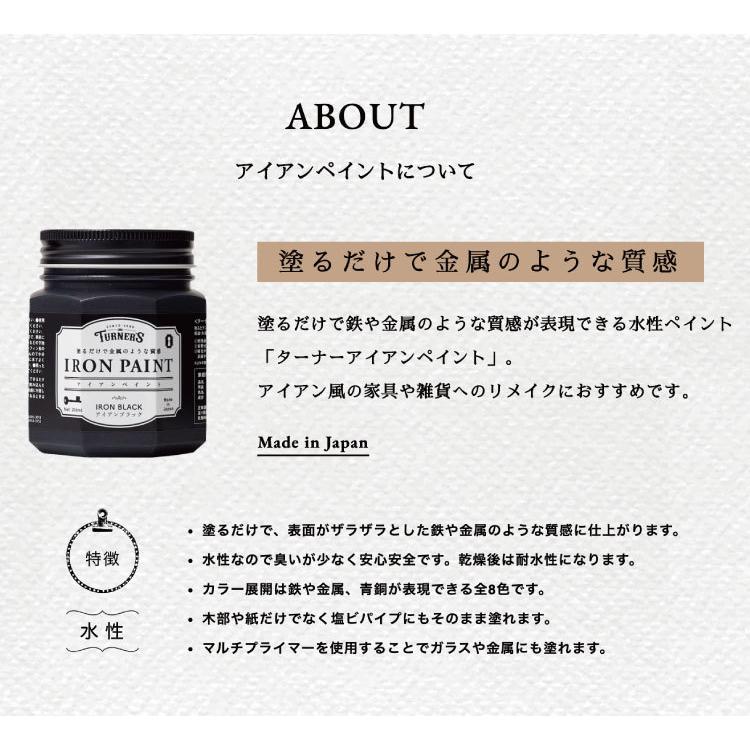 鉄みたいに塗れる　アイアンペイント　200ml　ターナー　水性塗料　全11色 ■ アメリカン雑貨 アメリカ雑貨 |  | 06