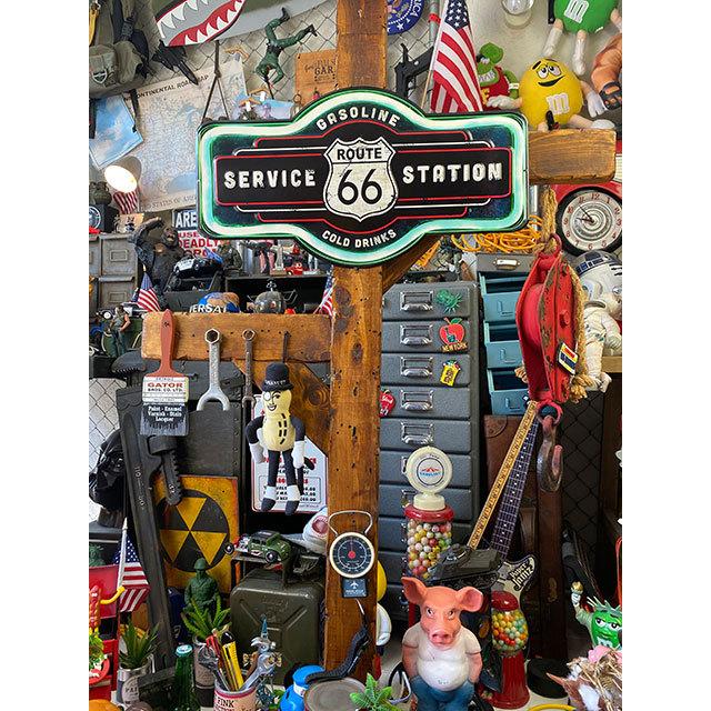 ルート66　サービスステーション　エンボスティンサイン ■ アメリカン雑貨 アメリカ雑貨 |  | 02