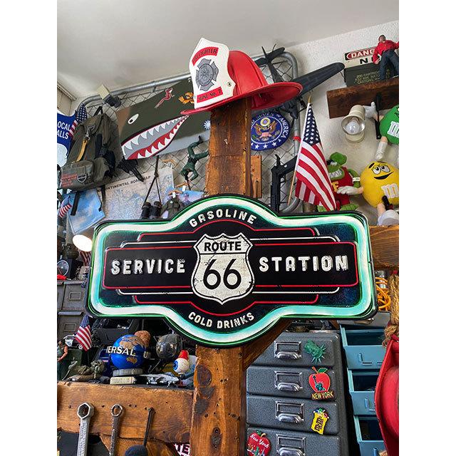 ルート66　サービスステーション　エンボスティンサイン ■ アメリカン雑貨 アメリカ雑貨 |  | 05