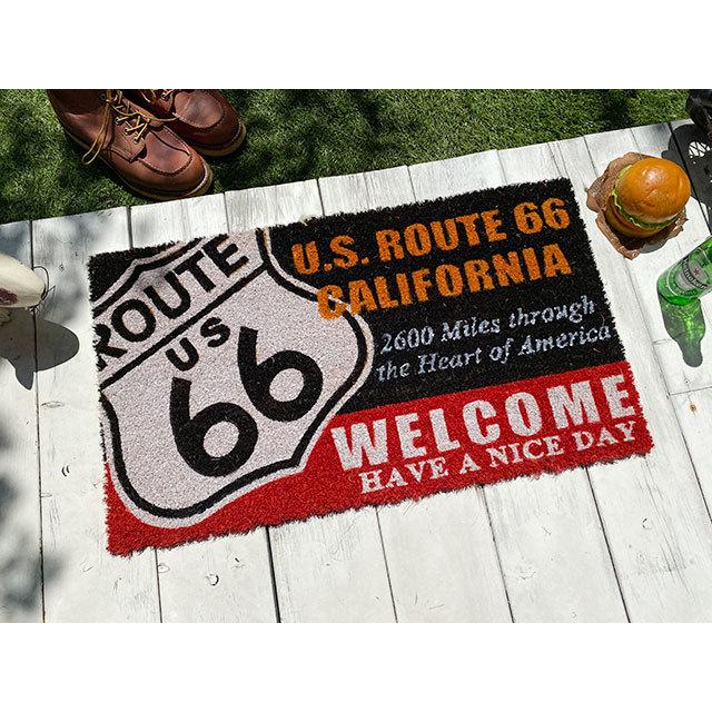ルート66　ココマット　（ウェルカム）　■　アメリカン雑貨　アメリカ雑貨　玄関マット 爆買 | 