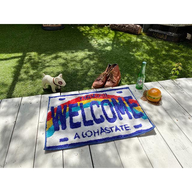 ハワイアン　ライセンスプレートマット　（ウェルカム）　■　アメリカン雑貨　アメリカ雑貨　玄関マット　キッチンマットマット |  | 03