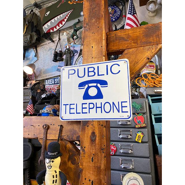 「公衆電話はこちら」　ミニブリキ看板 ■ アメリカン雑貨 アメリカ雑貨｜candytower｜05