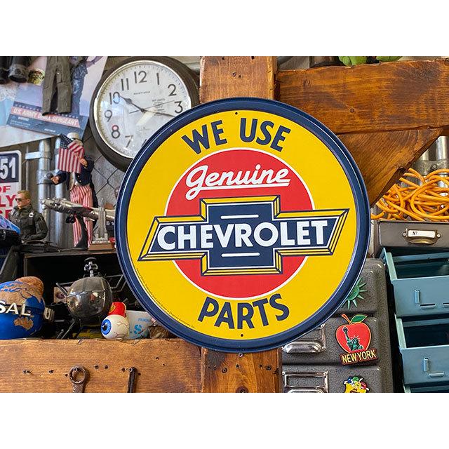 シボレー　ラウンド型ブリキ看板　（ジェニュインパーツ）　■　アメリカン雑貨　アメリカ雑貨 爆買 | 