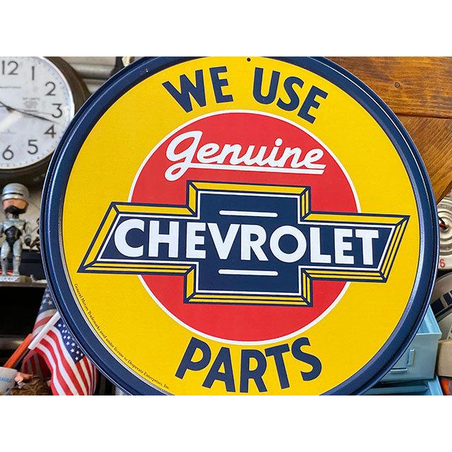 シボレー　ラウンド型ブリキ看板　（ジェニュインパーツ）　■　アメリカン雑貨　アメリカ雑貨 爆買 |  | 01