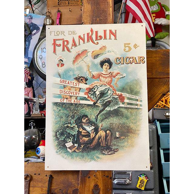 フランクリン・シガー　ブリキ看板 ■ アメリカン雑貨 アメリカ雑貨 | 