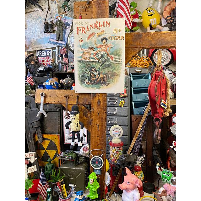 フランクリン・シガー　ブリキ看板 ■ アメリカン雑貨 アメリカ雑貨 |  | 01