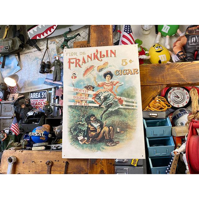 フランクリン・シガー　ブリキ看板 ■ アメリカン雑貨 アメリカ雑貨 |  | 04