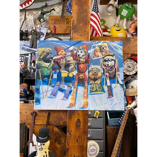 「スキードッグ　愉快な8匹の仲間たち」　ブリキ看板 ■ アメリカン雑貨 アメリカ雑貨 |  | 05