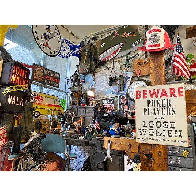 「注意！ポーカープレーヤーとルーズな女」　ブリキ看板 ■ アメリカン雑貨 アメリカ雑貨 |  | 02