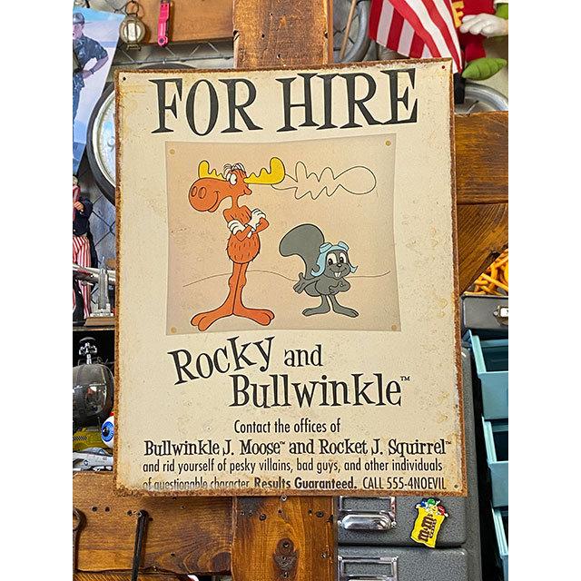 ロッキーとブルウィンクルの大冒険のブリキ看板 邦題 ロッキー君とゆかいな仲間 空飛ぶロッキー君 アメリカン雑貨 アメリカ雑貨 アメリカ雑貨通販キャンディタワー 通販 Yahoo ショッピング