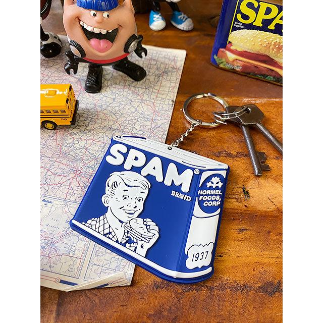 昔のスパム缶 ラバーキーホルダー □ アメリカン雑貨 アメリカ雑貨