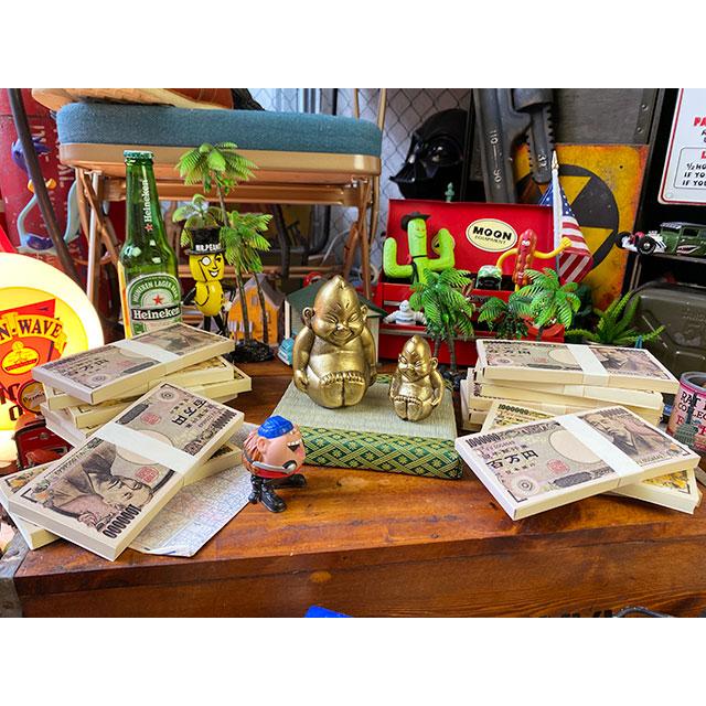 商売繁盛＆開運招福 大阪名物ビリケンさんの縁起のええ置物【●SS+Sサイズ2体セット】+【京たたみで作った飾り台 ミニ畳Sサイズ】のセット |  | 06