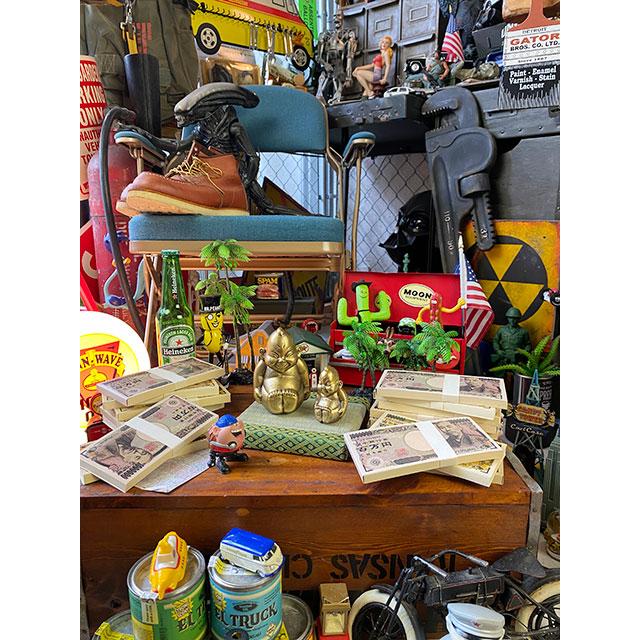 商売繁盛＆開運招福 大阪名物ビリケンさんの縁起のええ置物【●SS+Sサイズ2体セット】+【京たたみで作った飾り台 ミニ畳Sサイズ】のセット |  | 07