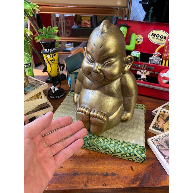 商売繁盛＆開運招福 大阪名物ビリケンさんの縁起のええ置物【●Mサイズ】+【京たたみで作った飾り台 ミニ畳Mサイズ】のセット |  | 03