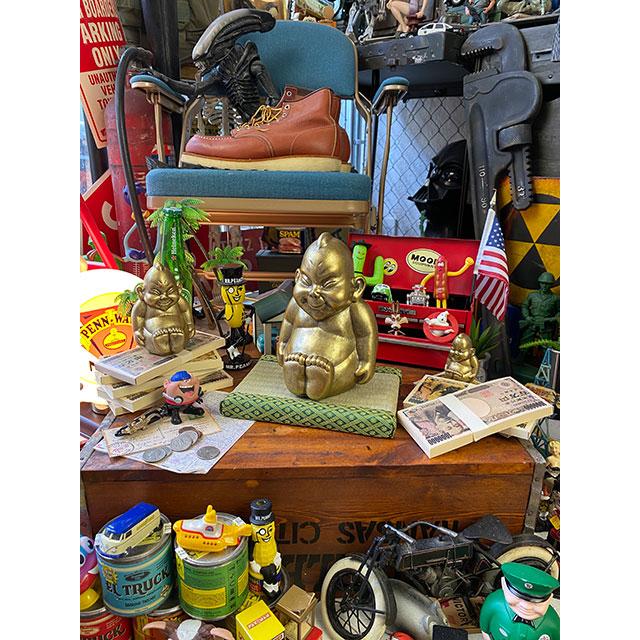 商売繁盛＆開運招福 大阪名物ビリケンさんの縁起のええ置物【●Mサイズ】+【京たたみで作った飾り台 ミニ畳Mサイズ】のセット |  | 06