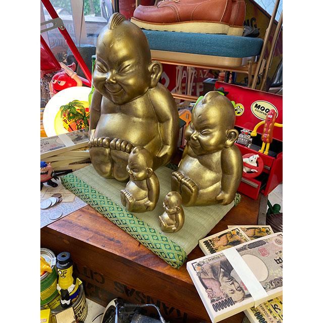 商売繁盛＆開運招福 大阪名物ビリケンさんの縁起のええ置物【●4体セット】+【京たたみで作った飾り台 ミニ畳Lサイズ】のセット |  | 04