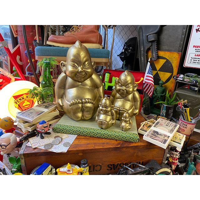 商売繁盛＆開運招福 大阪名物ビリケンさんの縁起のええ置物【●4体セット】+【京たたみで作った飾り台 ミニ畳Lサイズ】のセット |  | 05