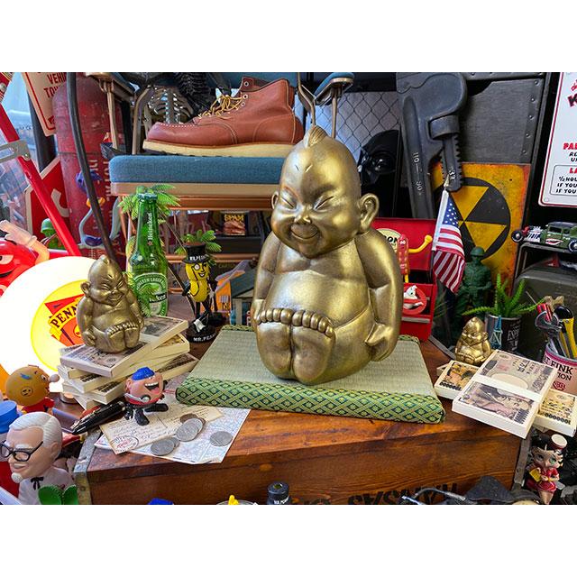 商売繁盛＆開運招福 大阪名物ビリケンさんの縁起のええ置物【●Lサイズ】+【京たたみで作った飾り台 ミニ畳Lサイズ】のセット |  | 06