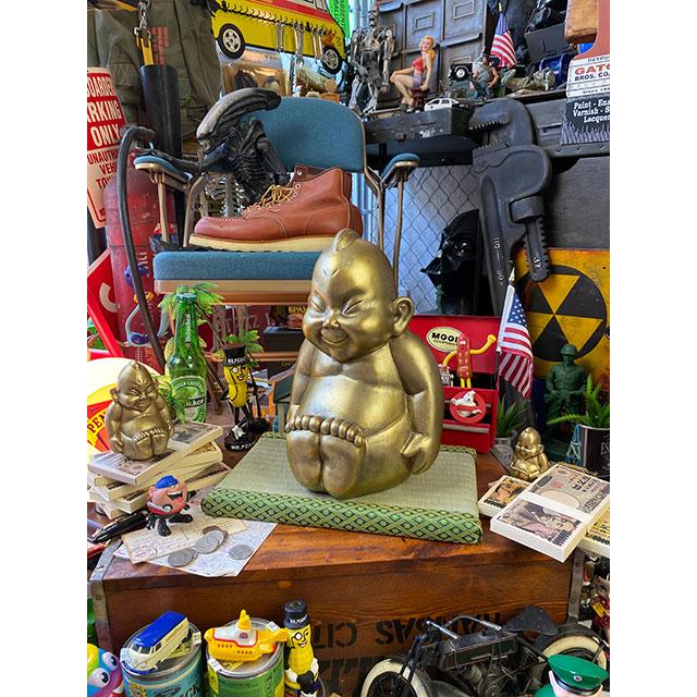 商売繁盛＆開運招福 大阪名物ビリケンさんの縁起のええ置物【●Lサイズ】+【京たたみで作った飾り台 ミニ畳Lサイズ】のセット |  | 07