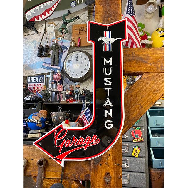 マスタング　ガレージ　ロードサイン風ブリキ看板 ■ アメリカン雑貨 アメリカ雑貨 | 