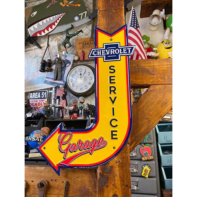 シボレー　サービスガレージ　ロードサイン風ブリキ看板 ■ アメリカン雑貨 アメリカ雑貨 | 