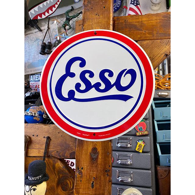 エッソ　ラウンド型　ブリキ看板　■ アメリカン雑貨 アメリカ雑貨 | 