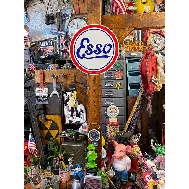 エッソ　ラウンド型　ブリキ看板　■ アメリカン雑貨 アメリカ雑貨 |  | 01