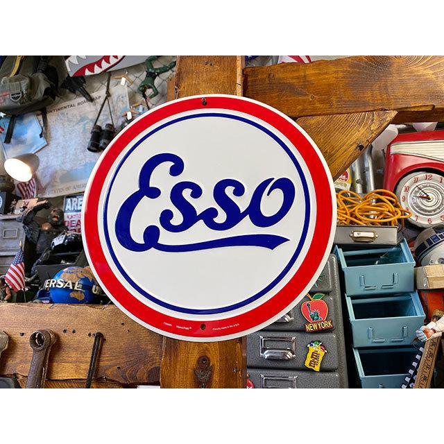 エッソ　ラウンド型　ブリキ看板　■ アメリカン雑貨 アメリカ雑貨 |  | 04