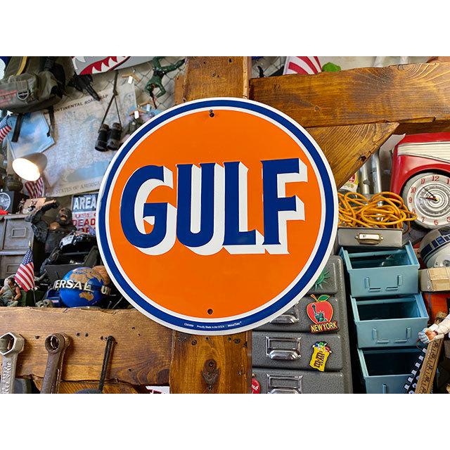 ガルフ　ラウンド型ブリキ看板 ■ アメリカン雑貨 アメリカ雑貨 |  | 04