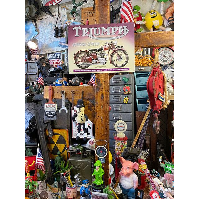 トライアンフ　5Tスピードツイン　ブリキ看板 ■ アメリカン雑貨 アメリカ雑貨 |  | 02