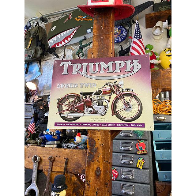 トライアンフ　5Tスピードツイン　ブリキ看板 ■ アメリカン雑貨 アメリカ雑貨 |  | 05