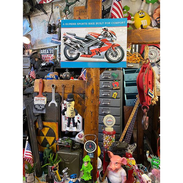国産バイク　ブリキ看板　（カワサキ　ニンジャ　ZX-9R）　■　アメリカン雑貨　アメリカ雑貨 |  | 02