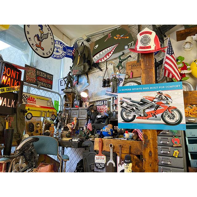 国産バイク　ブリキ看板　（カワサキ　ニンジャ　ZX-9R）　■　アメリカン雑貨　アメリカ雑貨 |  | 03