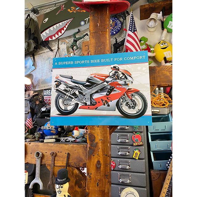 国産バイク　ブリキ看板　（カワサキ　ニンジャ　ZX-9R）　■　アメリカン雑貨　アメリカ雑貨 |  | 05