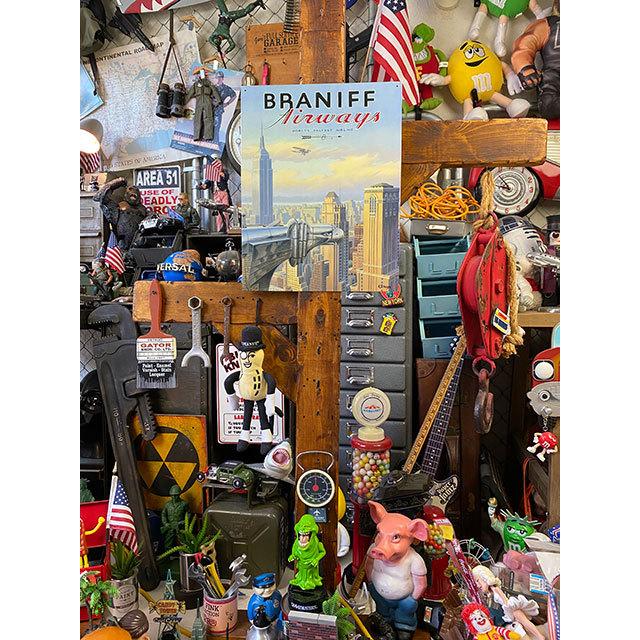 ニューヨークのトラベルポスター　ブリキ看板　（ブラニフ・エアウェイズ）　■　アメリカン雑貨　アメリカ雑貨 |  | 01