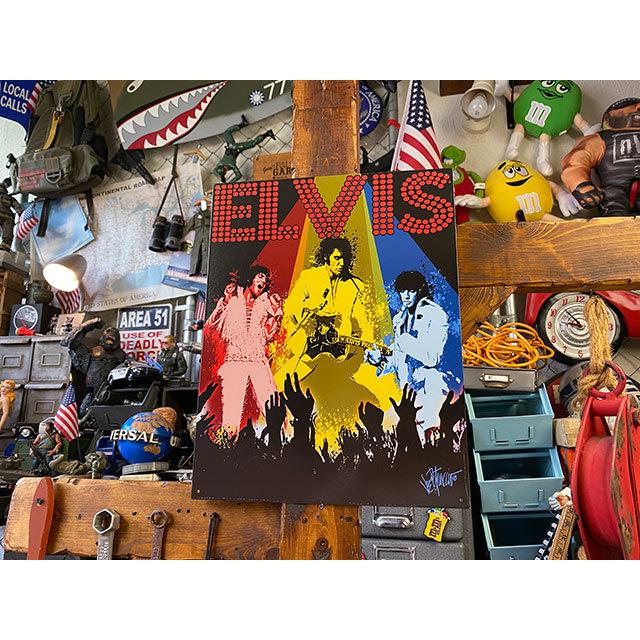 エルヴィス・プレスリー　ブリキ看板　（ライブ・イン・ラスベガス）　■　アメリカン雑貨　アメリカ雑貨 |  | 04