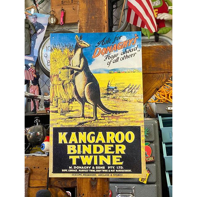 オーストラリアの看板　カンガルー　ビンダーツイン　ブリキ看板 ■ アメリカン雑貨 アメリカ雑貨 | 