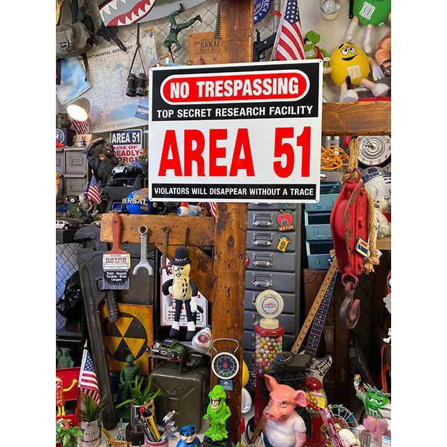 エリア51　警告看板　アルミサインボード　（TOP SECRET）　■　アメリカン雑貨　アメリカ雑貨 |  | 03