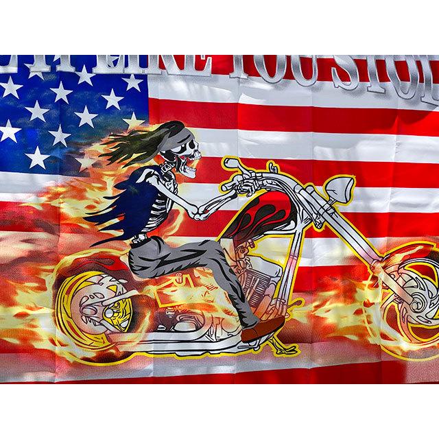 アメリカンバイカーズフラッグ　（スカルライダー）　■ アメリカン雑貨 アメリカ雑貨 |  | 01