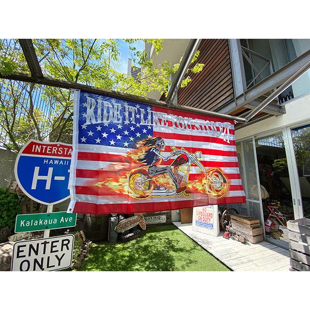 アメリカンバイカーズフラッグ　（スカルライダー）　■ アメリカン雑貨 アメリカ雑貨 |  | 02