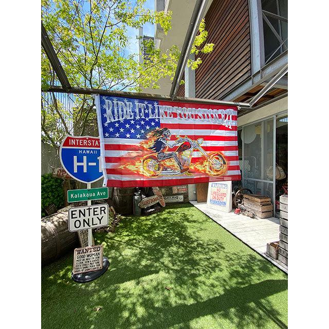 アメリカンバイカーズフラッグ　（スカルライダー）　■ アメリカン雑貨 アメリカ雑貨 |  | 03