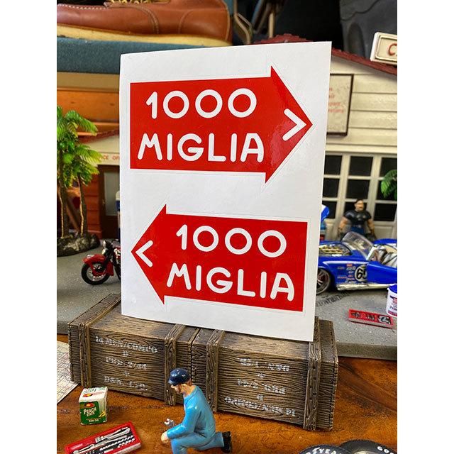ミッレミリア　ロゴステッカー　2Pセット　1000 MIGLIA ■ アメリカン雑貨 アメリカ雑貨 | 