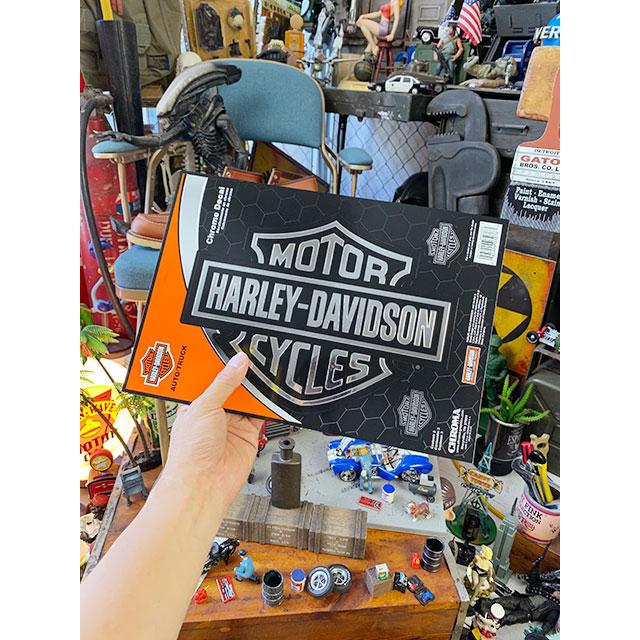 ハーレーダビッドソン　オフィシャルステッカー　ビッグサイズ　クロームデカール　（バー＆シールド）　■ アメリカ雑貨 アメリカン雑貨 | Harley Davidson