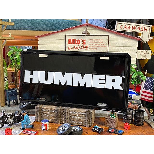 ハマー　ライセンスプレート　（ホワイトロゴ）　■　アメリカン雑貨　アメリカ雑貨 | 