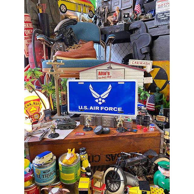 U.S.エアフォース　ミリタリーライセンスプレート　（現行ロゴ/エアフォースブルー）　■　アメリカン雑貨　アメリカ雑貨 |  | 01