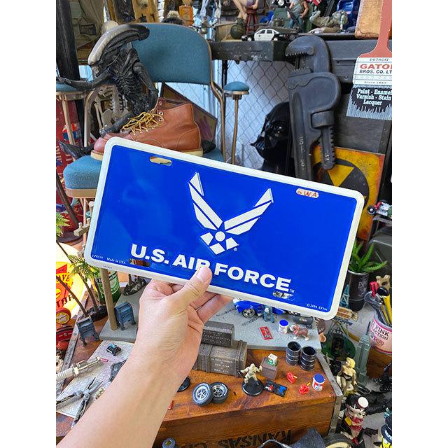 U.S.エアフォース　ミリタリーライセンスプレート　（現行ロゴ/エアフォースブルー）　■　アメリカン雑貨　アメリカ雑貨 |  | 02