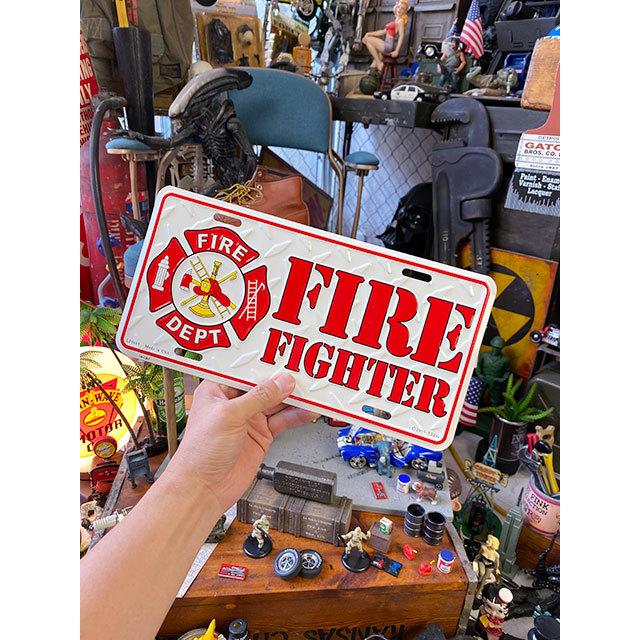 ファイヤーファイター　ライセンスプレート　（ホワイト）　■　アメリカン雑貨　アメリカ雑貨 |  | 02