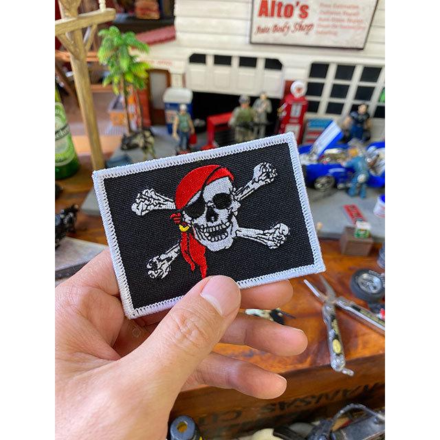 海賊ワッペン　（レッドバンダナ/白フチ）　■　アメリカン雑貨　アメリカ雑貨 爆買 |  | 02