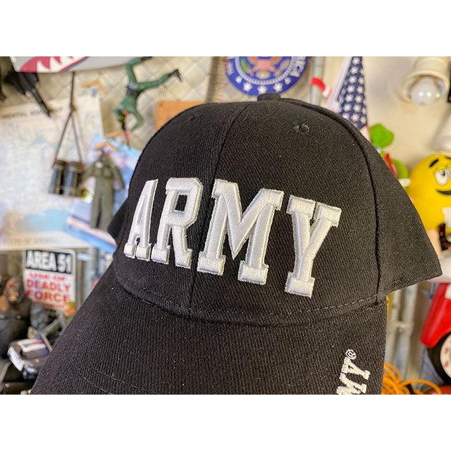 ミリタリーキャップ　（U.S.アーミー/ARMY/ブラック）　■　アメリカン雑貨　アメリカ雑貨 |  | 01