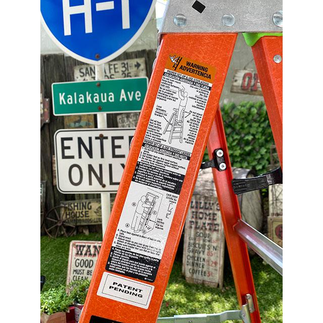 ルイビルラダー ファイバークロスステップ 4フィート 120cm オレンジ×イエローグリーン 耐荷重135kg ■ アメリカン雑貨 |  | 07